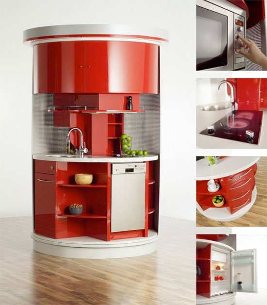 Круглая мебель для маленькой кухни