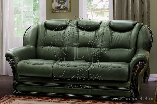 Трехместный кожаный диван «Мартель»