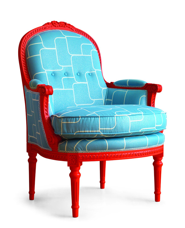 Лофт Byblos в синем кабинете - кресло Fragonard