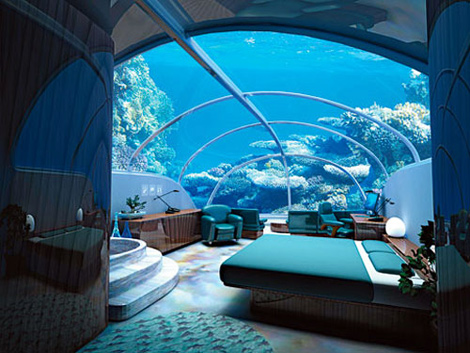 Poseidon Undersea Resort – подводный отель с дистанционным управлением кормления рыб