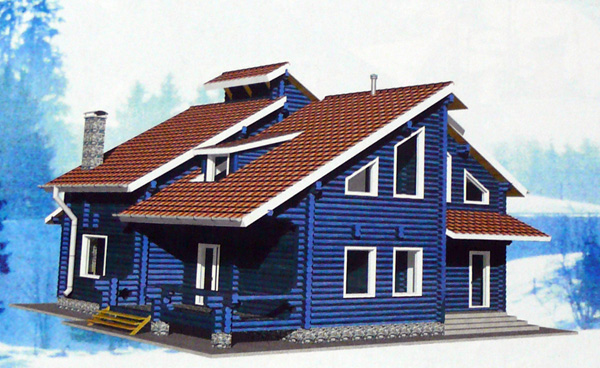 Проект деревянного дома на 203 кв. м. с межвенцовым утеплителем