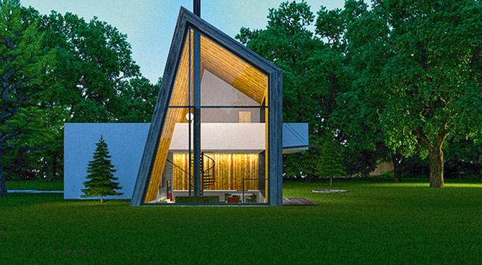 Летний загородный дом. 3D визуализация. ФОТО