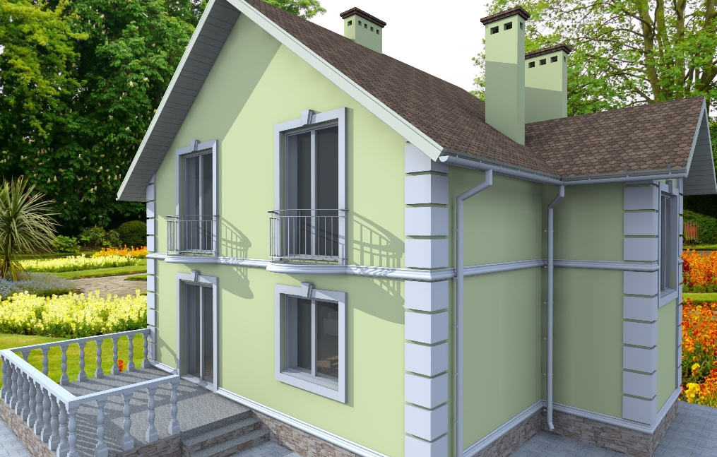 Проект маленького дома Кипарис в коттеджном городке Grand Villas в Ворзеле