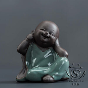 Фігурка чайна маленький чернець, маленький Будда "Нічого не чую"