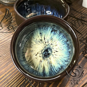 Піала керамічна блакитне  кошаче око  120 мл.