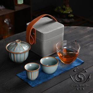 Набір чайного посуду похідний "Вінтаж" (Блакитний)